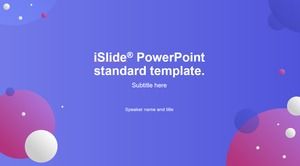 그라디언트 서클 크리 에이 티브 커버 실제 대기 사업 작업 요약 보고서 ppt 템플릿