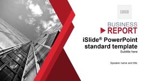 Grafica geometrică vizuală creatoare de culori roșu și gri care se potrivesc cu modelul de ppt de afaceri exquis, atmosferic