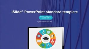 Изысканный значок мультфильма простой и практичный бизнес-отчет резюме шаблон отчета ppt