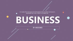 ミニマルドットラインファッション雰囲気4色フラット実用的なビジネスレポートpptテンプレート