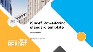 Bulat persegi panjang guntingan ringkasan laporan pekerjaan kreatif laporan pekerjaan ppt