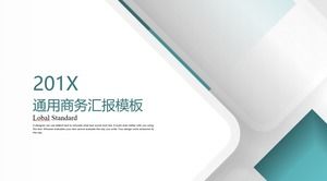 Plantilla de ppt de informe de trabajo empresarial creativo de rectángulo redondeado en capas espaciales