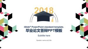 Space sense rhombus art creative graduation thesis defense ppt template