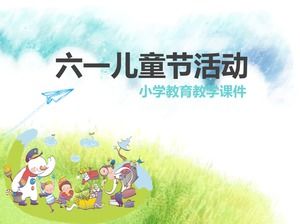 Children's Day Primary School Education Class Meeting Activity PPT Template