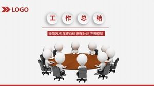 Tam çerçeve minimalist tarzı kırmızı ve siyah düz çalışma özeti ve ppt şablonu planı