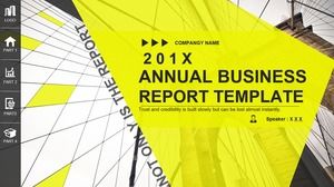 เทมเพลต ppt สีเหลืองสีเทาแฟชั่นสีสดใสสไตล์ยุโรปและอเมริกา