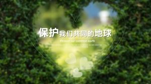 Ppt-Vorlage für den Umweltschutz der öffentlichen Wohlfahrt, die sich für den Schutz der Erde und der Umwelt einsetzt
