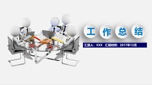 Éléments de méchant 3D beau et pratique modèle de résumé de travail micro en trois dimensions