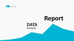 Sarı ve mavi renk eşleme uluslararası minimalist düz rüzgar veri analizi raporu ppt şablonu (iki set)