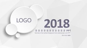 Luz cinza baixo triângulo fundo bonito fresco micro estilo tridimensional trabalho resumo relatório modelo ppt