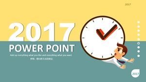 เวลาเป็นเลื่อยสร้างสรรค์งานสนุกเรียบง่ายทำการ์ตูนสรุปผลรายงาน ppt เทมเพลต