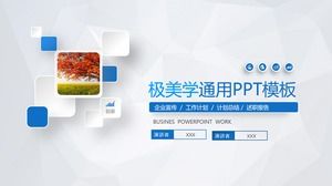 Light gray low surface wind background micro three-dimensional year-end summary and new year plan ppt template