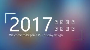 藍色紫色朦朧背景單色圖表時尚簡約歐美商業風格計劃摘要報告ppt模板