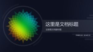 Petale de gradient de culoare frumoase creative rafinare de afaceri rafinat șablon ppt