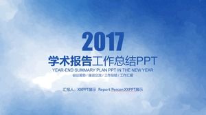 Bela textura arte fundo azul educação relatório acadêmico modelo ppt