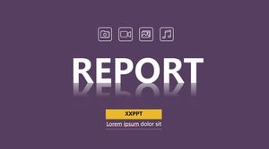 Prosty płaski układ praktyczny i kompletny wektor kreskówka raport danych zwierząt szablon ppt