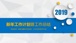 Luz cinza baixo triângulo fundo azul micro sólido fim de ano trabalho resumo relatório modelo ppt