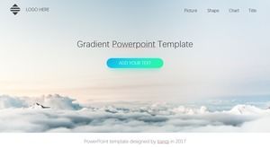 Атмосферный простой европейский и американский стиль синий зеленый маленький свежий имитация веб-страница работы сводный отчет шаблон ppt