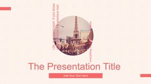 ミニマリストフラットファッション小さな新鮮な作業概要レポートpptテンプレート