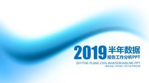 Basit degrade arka kapak iş veri analiz raporu ppt şablonu