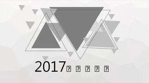 優雅的灰色低邊風背景斷三角形圖形和細線創意工作報告ppt模板