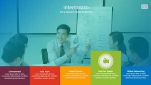 生动多彩的精美图表氛围欧美风格ppt模板