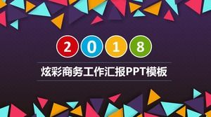 Renkli üçgen sanat bulmaca yaratıcı kapak renkli iş iş raporu ppt şablonu