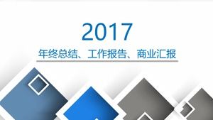 Modèle ppt de résumé de travail de style micro stéréo de fond de triangle bas gris clair