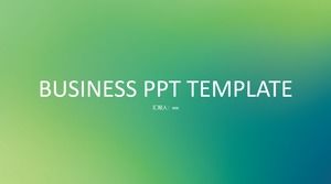 Fond dégradé bleu vert graphique translucide minimaliste modèle de rapport de travail de style iOS modèle ppt