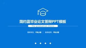 خط الطبيب قبعة أيقونة بسيطة التخرج الأزرق أطروحة الدفاع العام قالب ppt