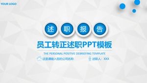 Açık gri düşük üçgen arka plan mikro üç boyutlu tarzı deneme süresi çalışan dönüş raporu rapor ppt şablonu