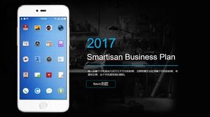 รูปแบบสีสดใสค้อนผงธุรกิจแผนแม่แบบ ppt