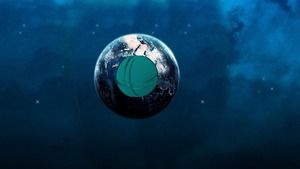 Modello ppt generale di rapporto di lavoro della compagnia elettrica della testa del film rotante tridimensionale di marchio nazionale di griglia