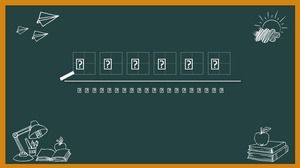 نمط الطباشير أيقونة السبورة الخلفية أطروحة عالمية قالب ppt