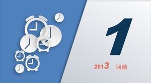 เทมเพลต ppt สรุปรายงานการออกแบบสามมิติคลาสสิกสีน้ำเงินสีเทาธุรกิจไมโคร