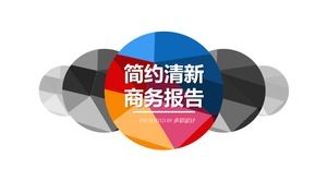 Canlı renkli düşük çokgen öğe iş iş özeti ppt şablonu