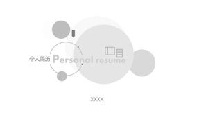 Artistic abstract minimalist and elegant personal resume ppt template suitable for designers