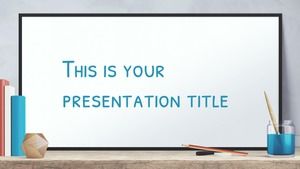 Kitaplar kalem beyaz tahta arka plan eğitim öğretim eğitim yazılımı evrensel ppt şablonu