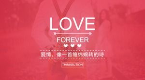 사랑의시 고백 사랑 달콤한 메모리 고급 사랑 앨범을 보여주는 ppt 템플릿