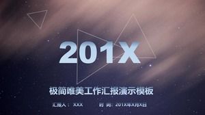 Üçgen yaratıcı kapak geçiş sayfası saydam grafik yıldızlı arka plan iOS tarzı ppt şablonu