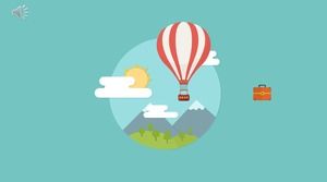 春旅行-美しい小さな新鮮なシンプルな漫画旅行pptテンプレート