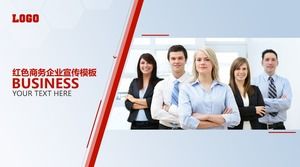 Line and rectangle slope creative geometric figure cutting puzzle typography red atmosphere business ppt template