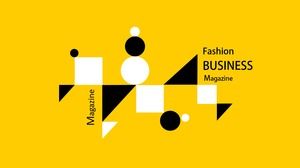 Geométrico gráfico arte abstrata criativo girassol cor modelo de ppt plana