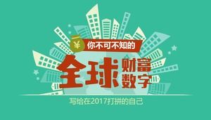 你必须知道全球财富数字卡通布局报告ppt模板
