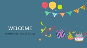 純粋な手描き漫画スタイルシンプルで絶妙なビジネスpptテンプレート