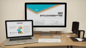 Alphabetische Symbolnummer flache Stereo-Stil kreative Infografik exquisite ppt Vorlage