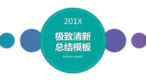 Multiple sets of charts and various typographic style exquisite work summary report ppt template