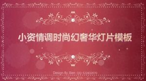 European and American lace distinguished purple petty bourgeoisie fashion fantasy luxury ppt template