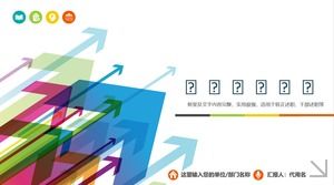 Żywy strzałka w górę Kreatywny kompletny szablon Raport z obrotu osobistego ppt