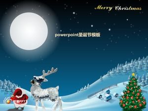 هدايا عيد الميلاد تقع من قالب ppt للرسوم المتحركة في سماء عيد الميلاد
